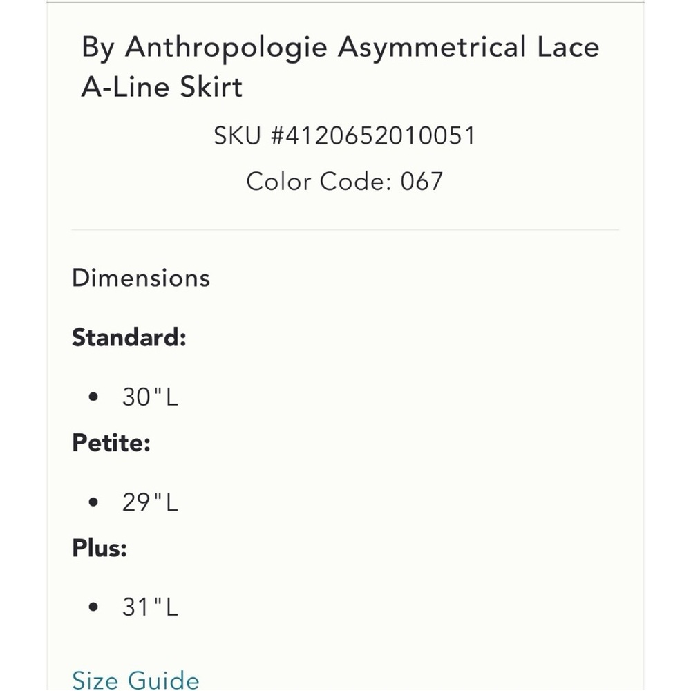 Anthropologie Asymmetrical Lace Skirt - Picture 6 of 9